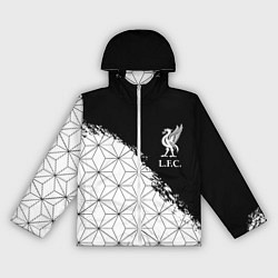 Ветровка с капюшоном женская Liverpool краски текстура геометрия, цвет: 3D-белый