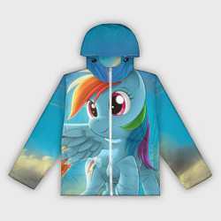 Ветровка с капюшоном женская My littlle pony, цвет: 3D-белый