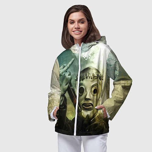 Женская ветровка Slipknot / 3D-Белый – фото 3