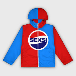 Ветровка с капюшоном женская Sexsi Pepsi, цвет: 3D-белый