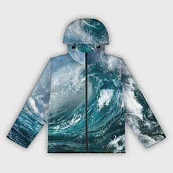 Ветровка с капюшоном женская Волна, цвет: 3D-черный