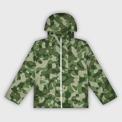 Ветровка с капюшоном женская Хаки, цвет: 3D-белый