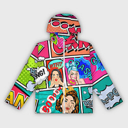 Ветровка с капюшоном женская POP ART, цвет: 3D-белый