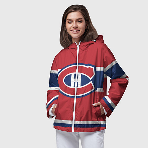 Женская ветровка Montreal Canadiens / 3D-Белый – фото 3