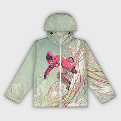 Ветровка с капюшоном женская Сноуборд, цвет: 3D-белый
