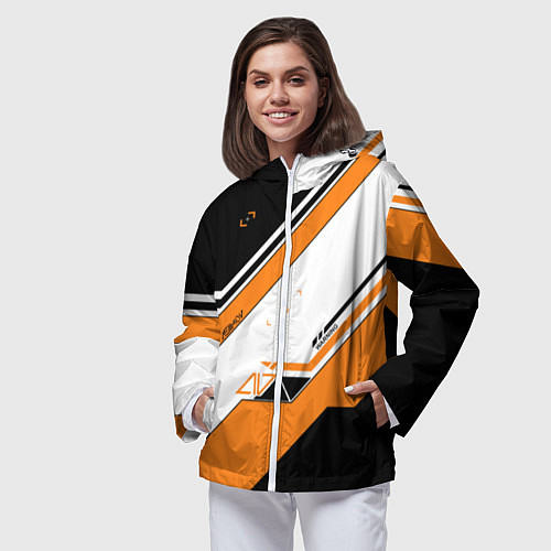 Женская ветровка CS:GO Asiimov / 3D-Белый – фото 3