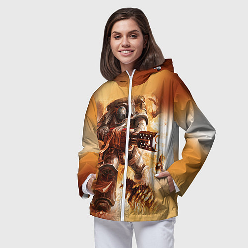 Женская ветровка Серый рыцарь / 3D-Белый – фото 3