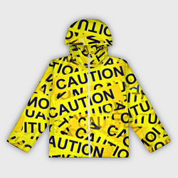 Ветровка с капюшоном женская Caution, цвет: 3D-белый