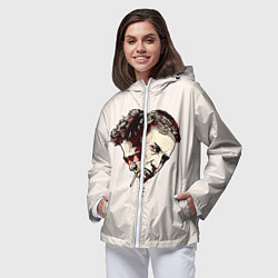 Ветровка с капюшоном женская Fight Club: Friends, цвет: 3D-белый — фото 2