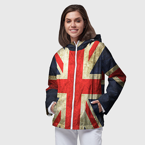 Женская ветровка Великобритания / 3D-Белый – фото 3