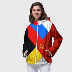 Ветровка с капюшоном женская Вечная Россия, цвет: 3D-белый — фото 2