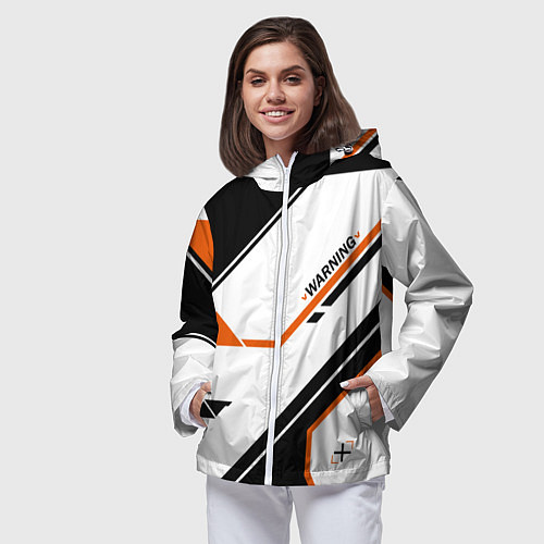 Женская ветровка CS:GO Asiimov P250 Style / 3D-Белый – фото 3